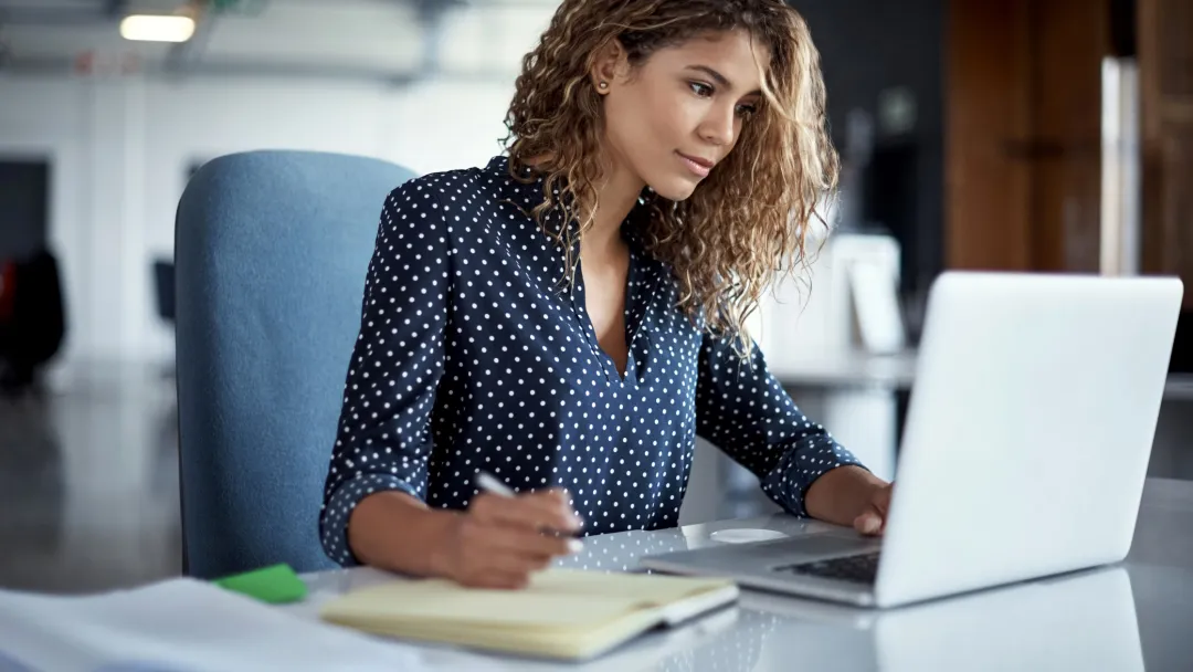 Woman with Good Posture at Work