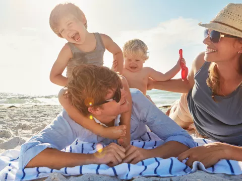 Family on Beach