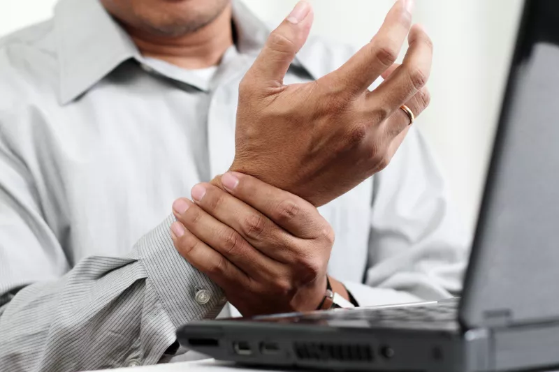 Man wrist and hands