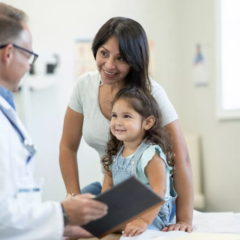 Mother Bringing Her Daughter to the Doctors