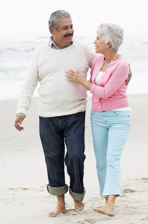 Older couple on the beach